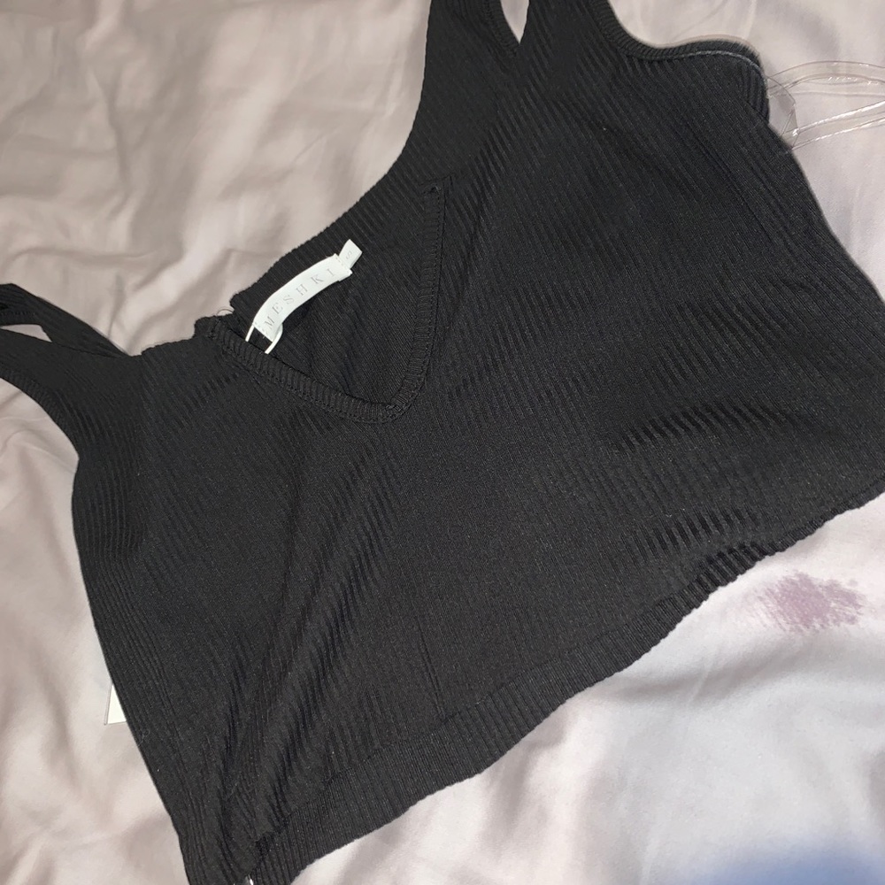 Meshki, black crop top